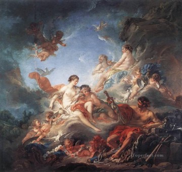 pre - Vulcan Presenting Venus with Arms for Aeneas Francois Boucher Rococo